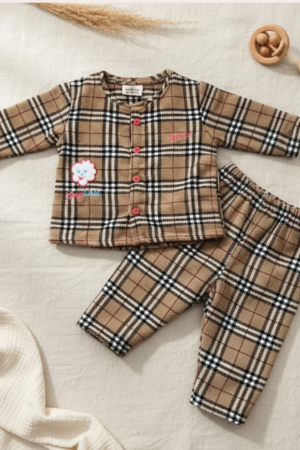Classic Check Sweater Set with Cloud Patch
